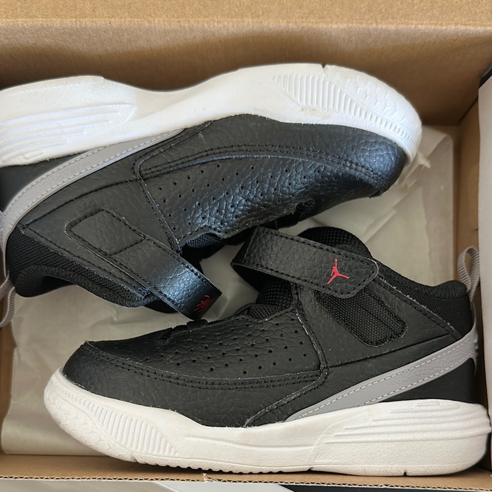 Jordan Kids Black and White Sneakers
